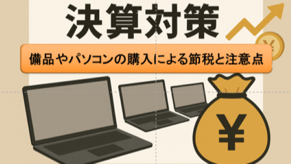 【決算対策】備品やパソコンの大量購入による節税と注意点