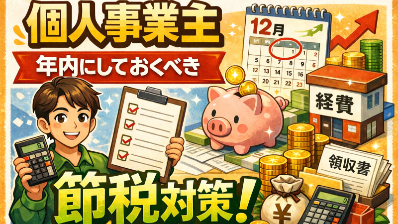 今年こそ後悔しない！個人事業主が年内にしておくこと